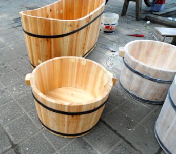 Wooden bathtubs for children and infants - 06 photo