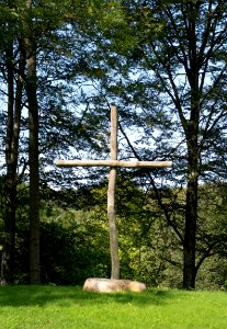 Wooden cross at Lyse Church 2