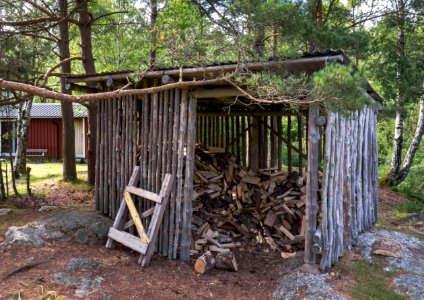 Wood shed at Fjällastugan