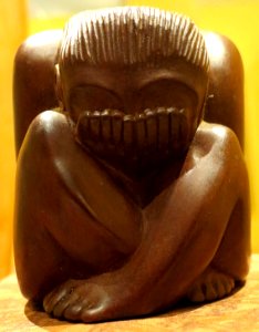 Wood figurine from Hawaii by an unknown artist, c. 1930s photo