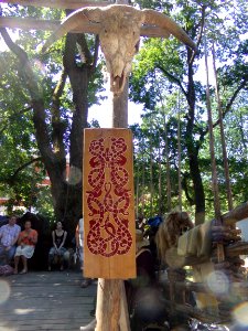 Wood carving on Turku medieval festival