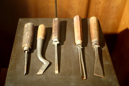 Wood carving tools, Viet - Vietnam Museum of Ethnology - Hanoi, Vietnam - DSC02603