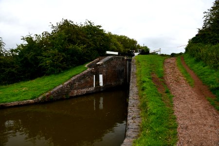 Worcester and Birmingham Canal, Lock Number 58 Including Side Pond Retaining Wall and Sluice Immediately South
