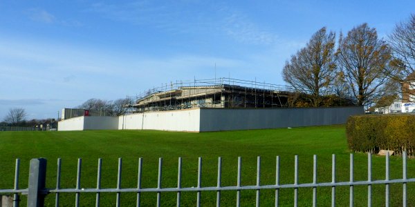 Woodingdean (New) Library and Health Centre, Warren Road, Woodingdean (December 2013, under construction) (1)