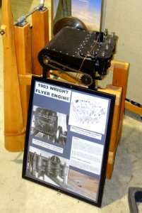 Wright Flyer engine, replica of 1903 model, two-thirds size - Oregon Air and Space Museum - Eugene, Oregon - DSC09868