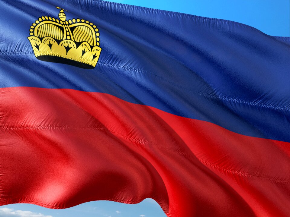 Flag liechtenstein europe