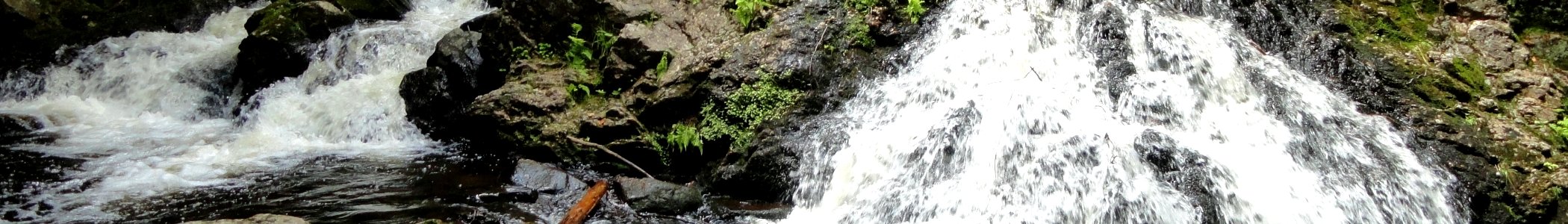 WV banner Franklin County Bears Den waterfall