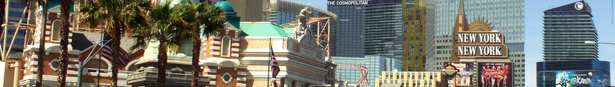 WV banner Las Vegas Strip Casinos at daytime