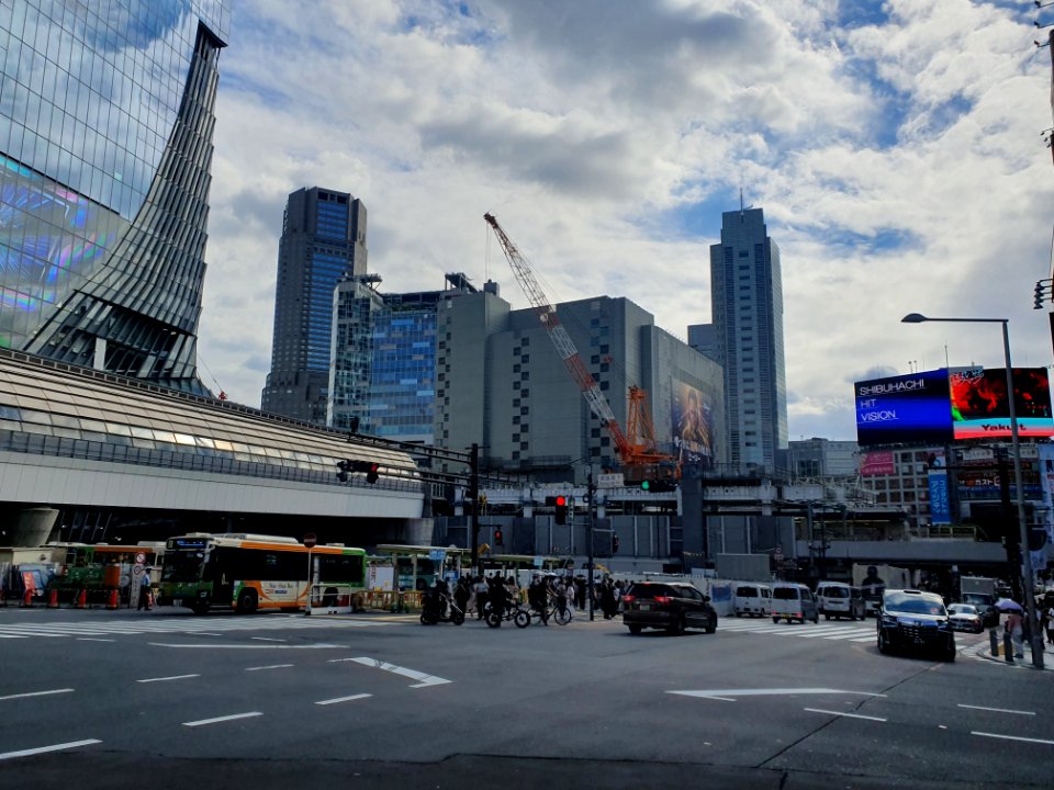 Works on Shibuya Station building 2