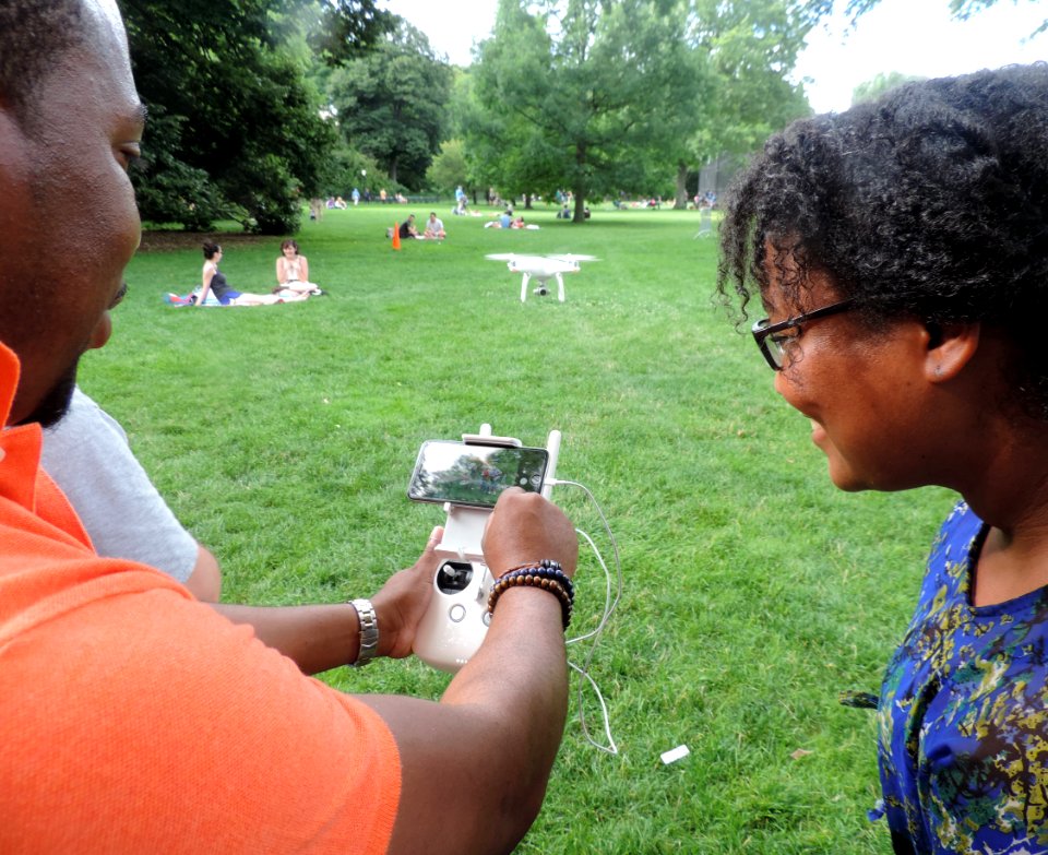 Working the drone Wiknic NYC 2016 jeh