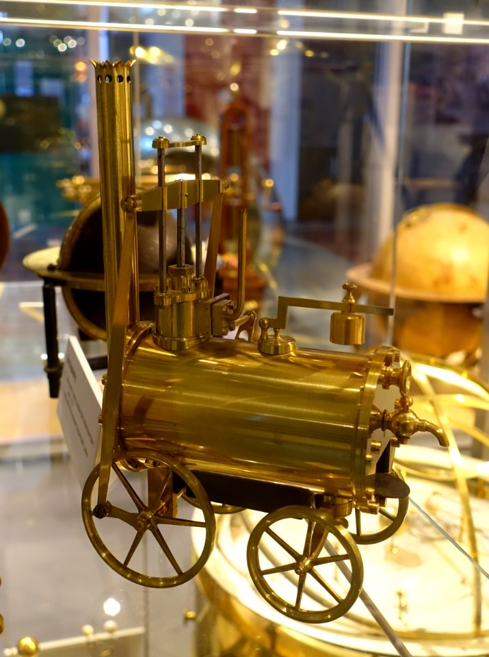 Working model of Trevithick locomotive (1804), William Mason Stiles, London, c. 1829 - Putnam Gallery - Harvard University - DSC07982