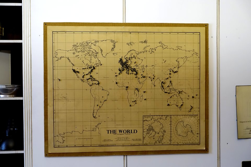 Workroom map - Shugborough Hall - Staffordshire, England - DSC00115