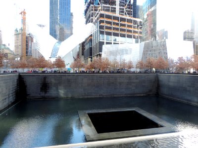 WTC reflecting pool and hub bird jeh photo