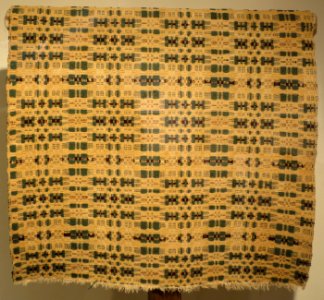 Woven coverlet from the United States, 19th century, Honolulu Museum of Art photo