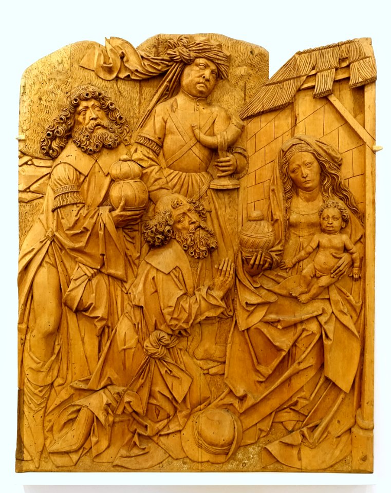 Worship of the Three Kings by Tilman Riemenschneider and workshop, c. 1510, linden wood - Mainfränkisches Museum - Würzburg, Germany - DSC04775