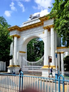 Beautiful White gate of RajBhavan