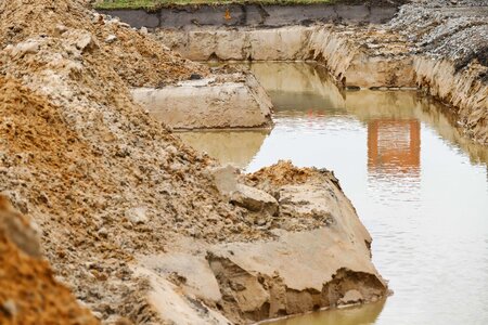 Construction pit housebuilding photo