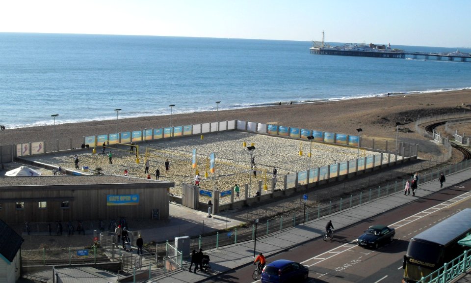 Beach Volleyball at Brighton Beach (January 2010)