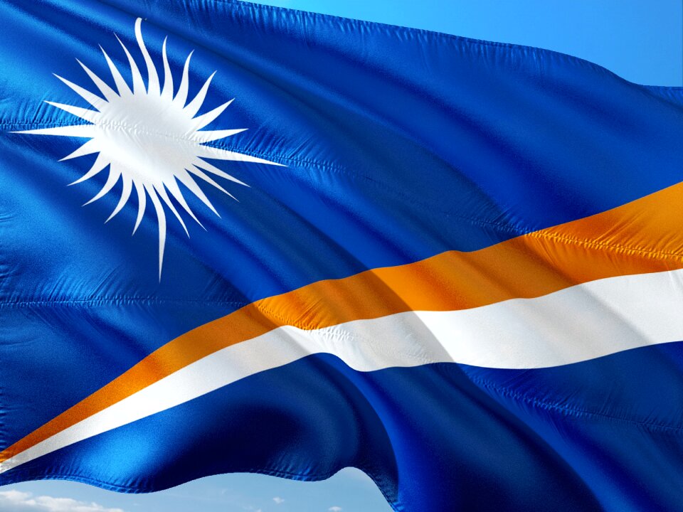 Flag marshall islands oceania