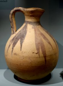 Bichrome jug, Cypriot, Cypro-Archaic I, c. 750-600 BC, terracotta - Middlebury College Museum of Art - Middlebury, VT - DSC07998