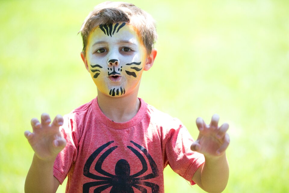 Fun face paint green party