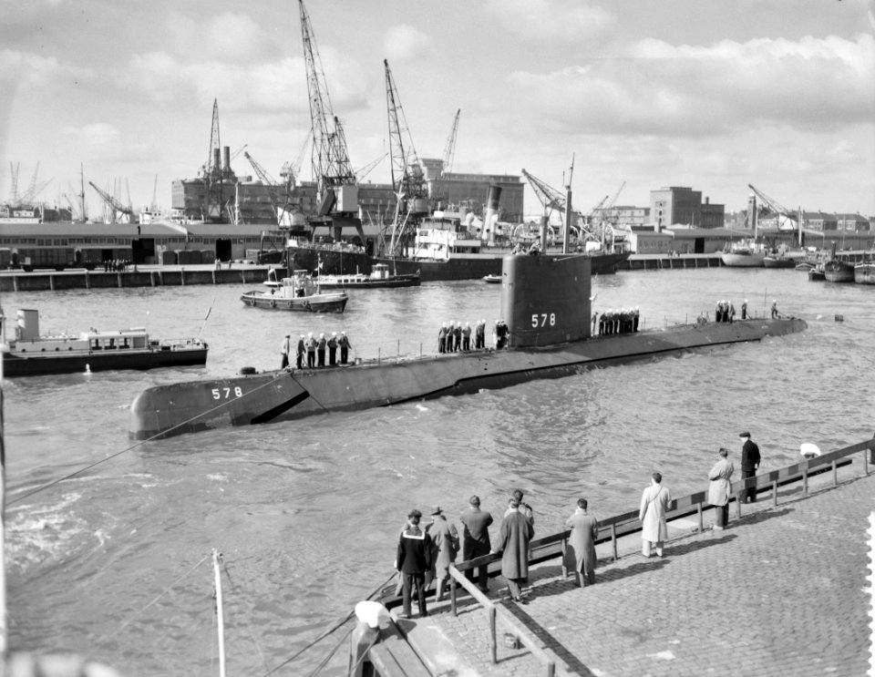 Bezoek van de Skale Amerikaans atoomduikboot aan Rotterdam, Bestanddeelnr 909-4080