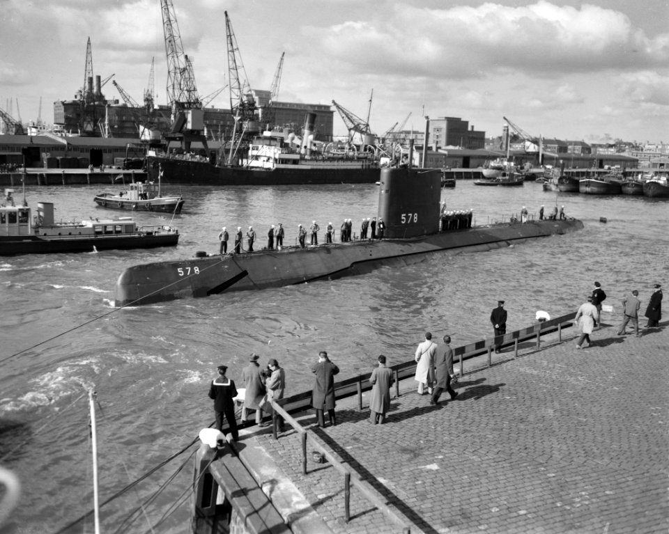 Bezoek van de Skale Amerikaans atoomduikboot aan Rotterdam, Bestanddeelnr 909-4077