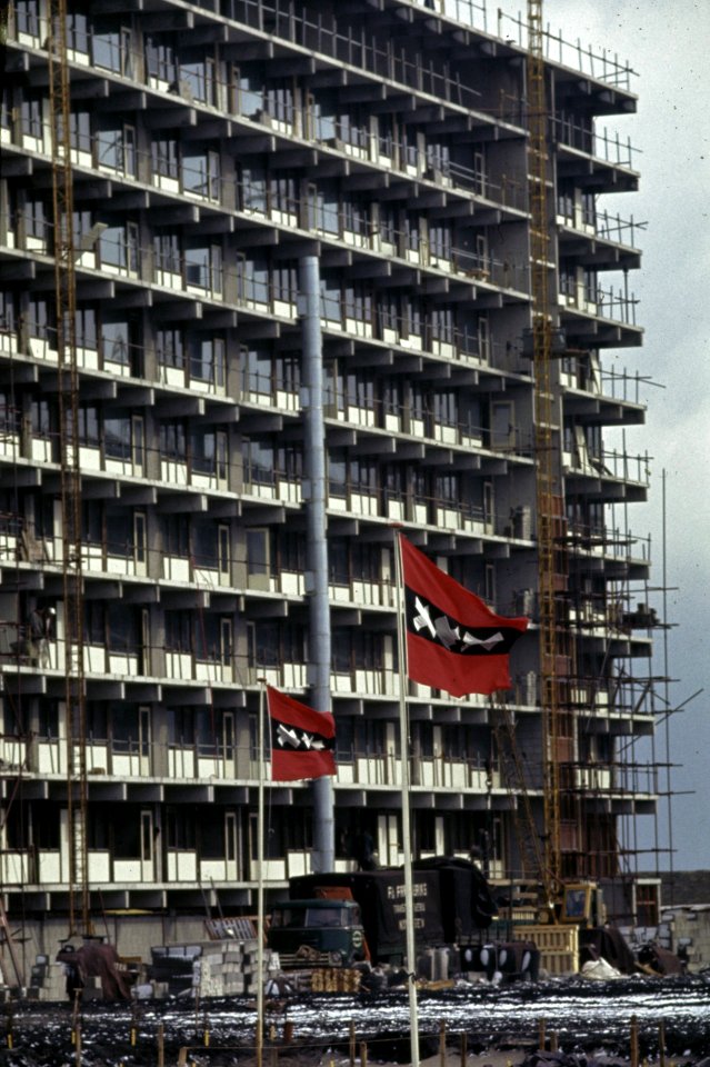Bijlmermeer flats in aanbouw, Bestanddeelnr 254-8034