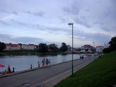 Bike path near Svisloch river in Minsk - 3 - 2014 AD
