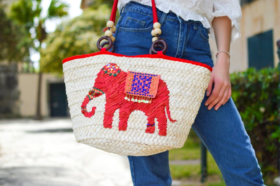 Elephant logo denim
