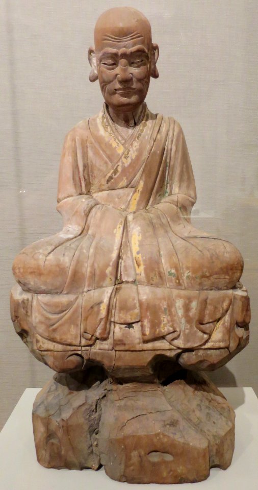 Arhat from China, Ming, wood with traces of color, Honolulu Museum of Art, 3836.1
