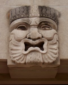 Art Deco mask 2, Allegheny High School auditorium, 2014-10-25
