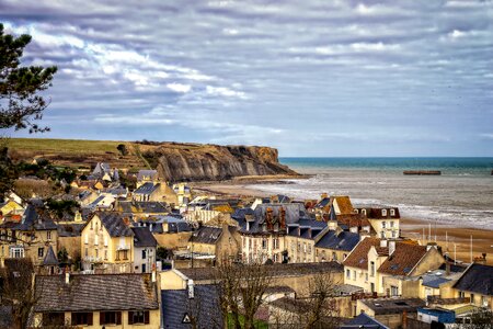 Arromanches-les-bains sea beach