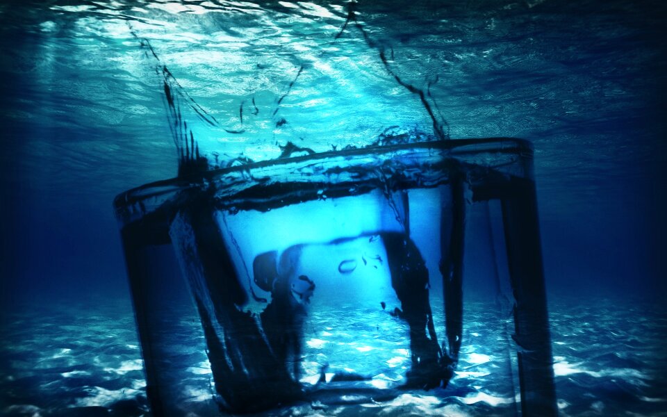 Ocean floor sand ice cubes