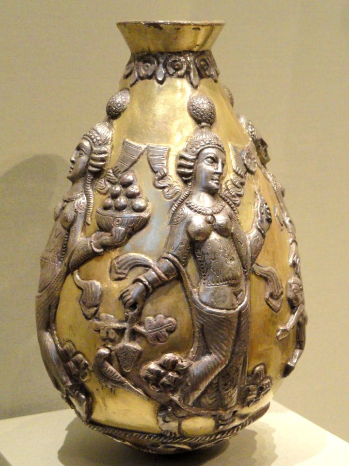 Anahita Vessel, 300-500 AD, Sasanian, Iran, silver and gilt - Cleveland Museum of Art - DSC08131