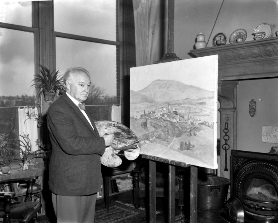 Amsterdamse kunstschilder Ton Meyer 70 jaar, Bestanddeelnr 913-6314