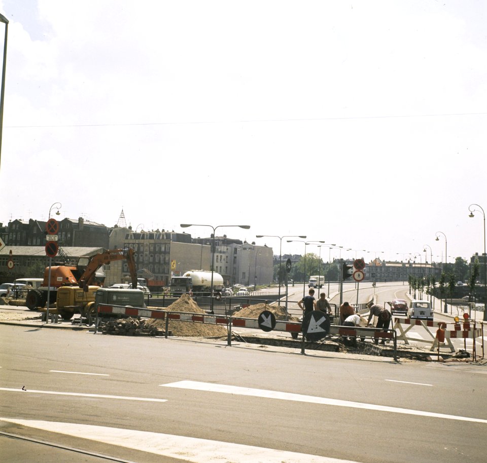Amsterdamse stadsgezichten wegwerkzaamheden Rhijnspoorplein, Bestanddeelnr 254-8671