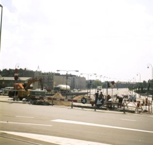 Amsterdamse stadsgezichten wegwerkzaamheden Rhijnspoorplein, Bestanddeelnr 254-8671