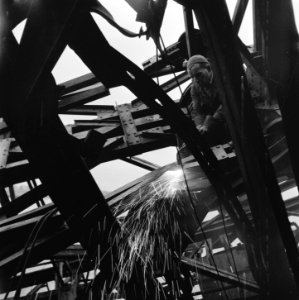 Amsterdam, fotos betreffende de herstellingswerken in de haven, Bestanddeelnr 900-9118