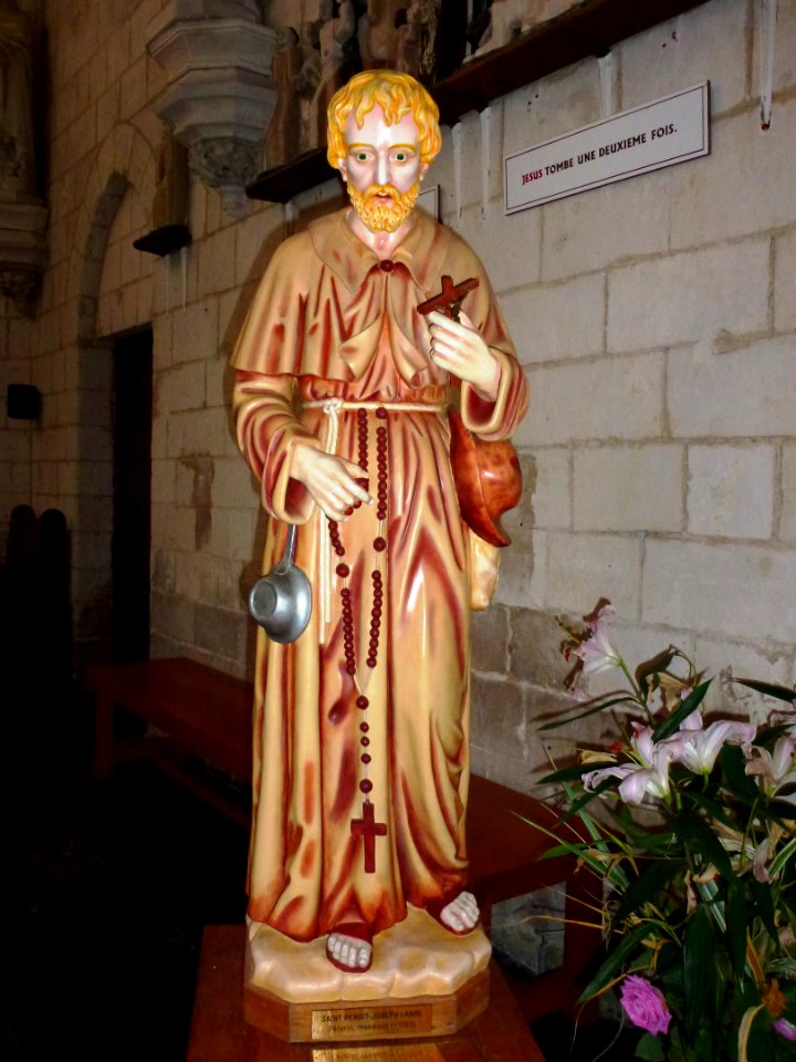 Amettes (Pas-de-Calais, Fr) église Saint-Sulpice Statue Saint Benoît Labre