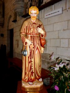 Amettes (Pas-de-Calais, Fr) église Saint-Sulpice Statue Saint Benoît Labre
