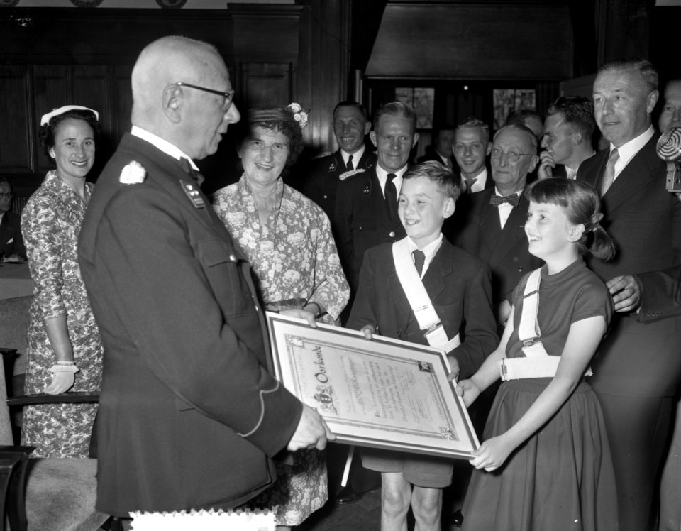 Afscheid hoofdcommissaris Kaasjager. Receptie, Bestanddeelnr 907-8888