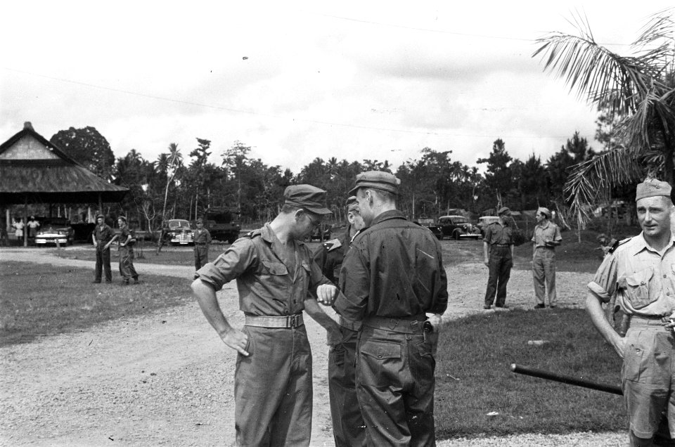 Afdeling Veld Artillerie KNIL. Een groep officieren van diverse onderdelen tijd…, Bestanddeelnr 5953