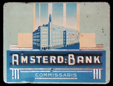 Amsterd-Bank Commissaris sigarenblikje