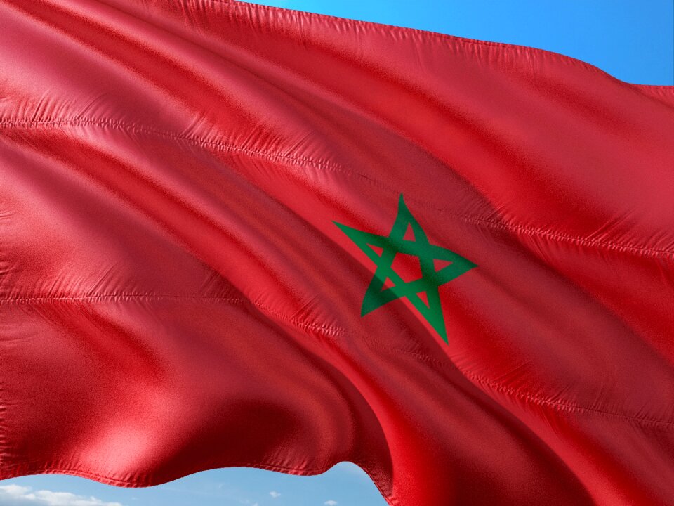 Flag morocco north africa