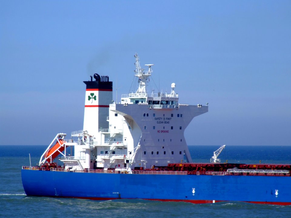 Anangel Odyssey photo4 approaching Port of Rotterdam, Holland 04-Aug-2007