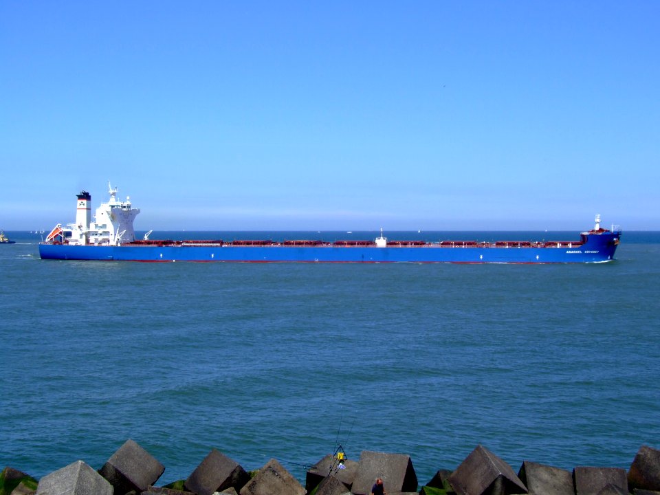 Anangel Odyssey photo5 approaching Port of Rotterdam, Holland 04-Aug-2007