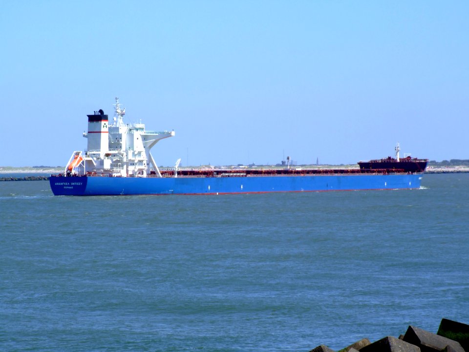 Anangel Odyssey photo7 approaching Port of Rotterdam, Holland 04-Aug-2007