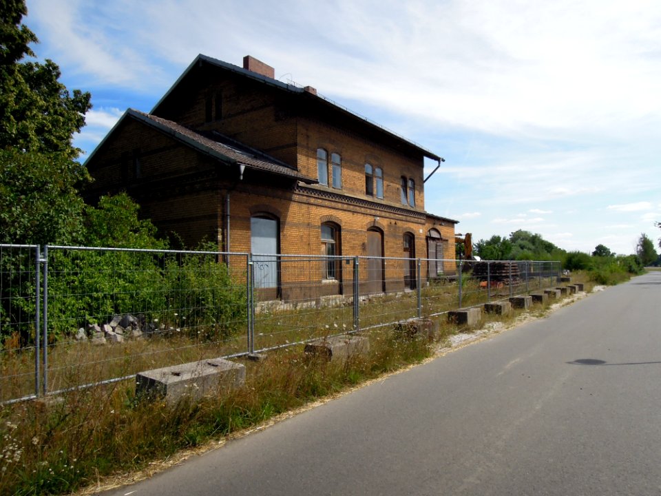 Bahnhof Trebitz außer Betrieb im August 2020