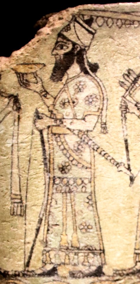 Assyrian ruler. Glazed Tile, Northwest Palace, Nimrud, 850-845 BC